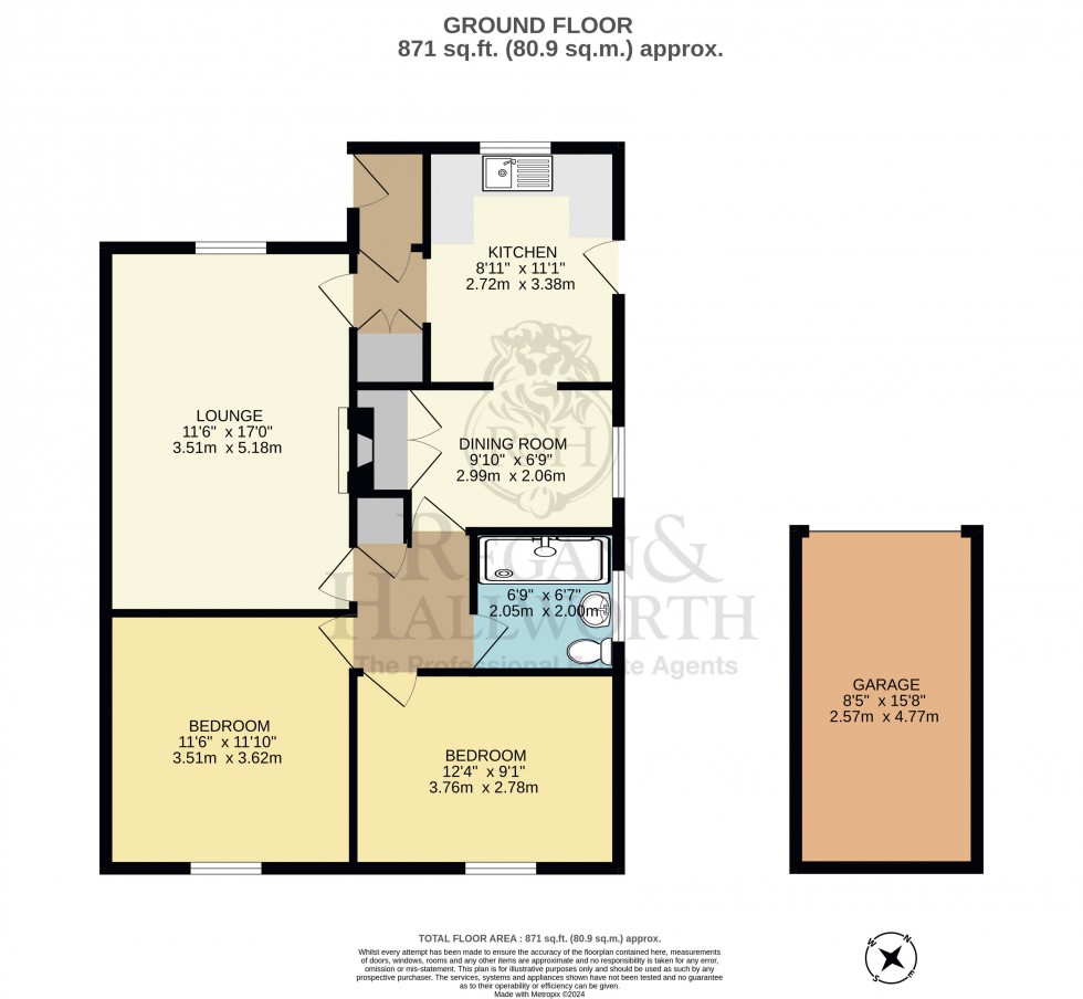 Floorplan for Balcarres Avenue, Whelley, WN1 3UT