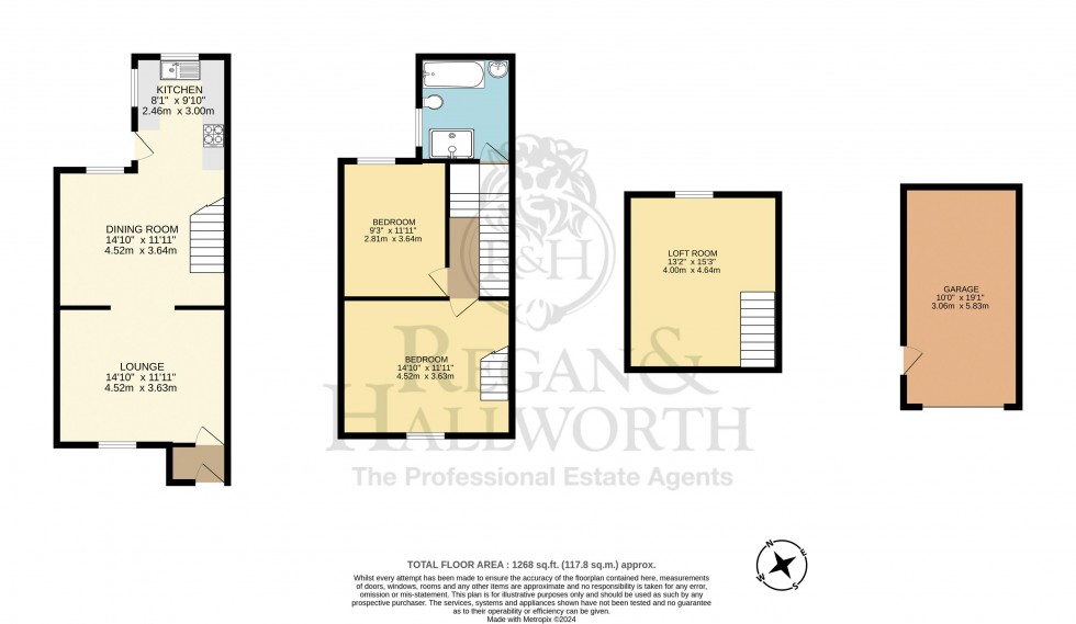 Floorplan for Moorhey Cottages, Bretherton, PR26 9AE