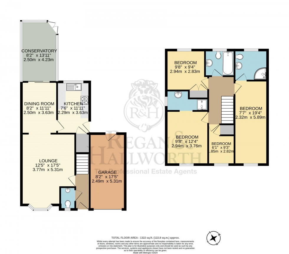 Floorplan for Amber Gardens, Hindley, WN2 3RW