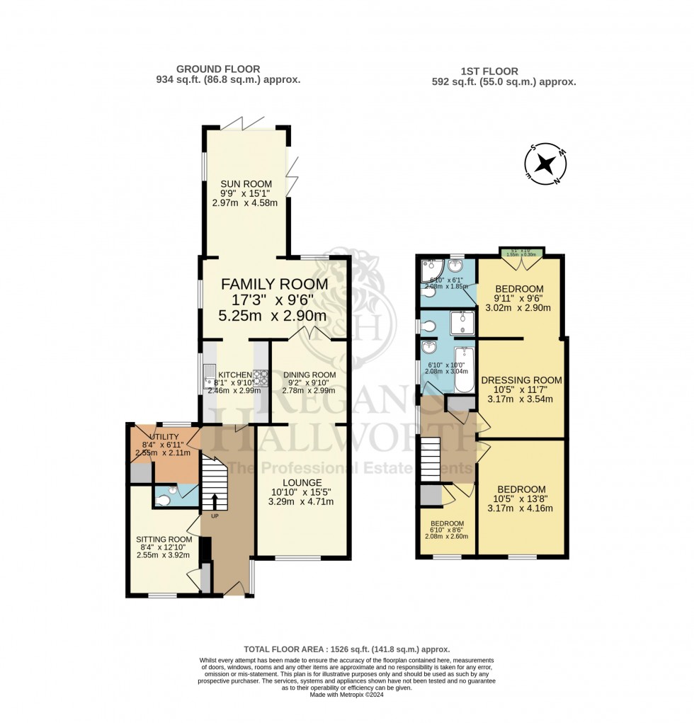 Floorplan for Burnside, Parbold, WN8 7PE