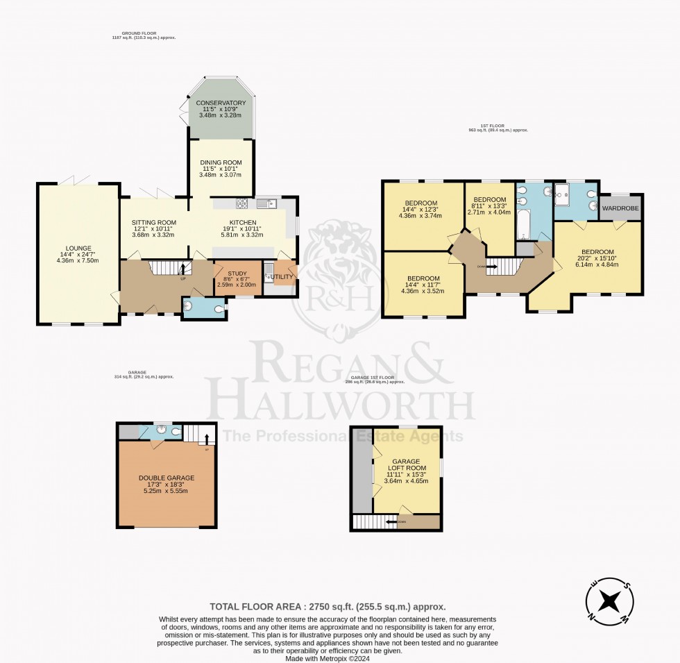 Floorplan for Woodlands, The Common, Parbold, WN8 7EA