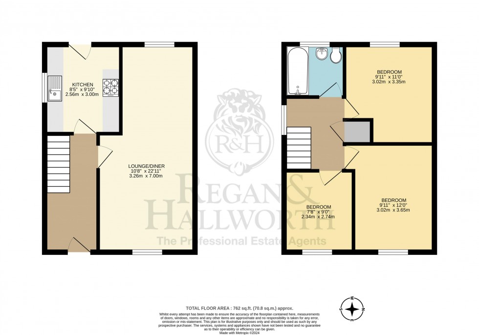 Floorplan for Bradley Lane, Standish, WN6 0NA