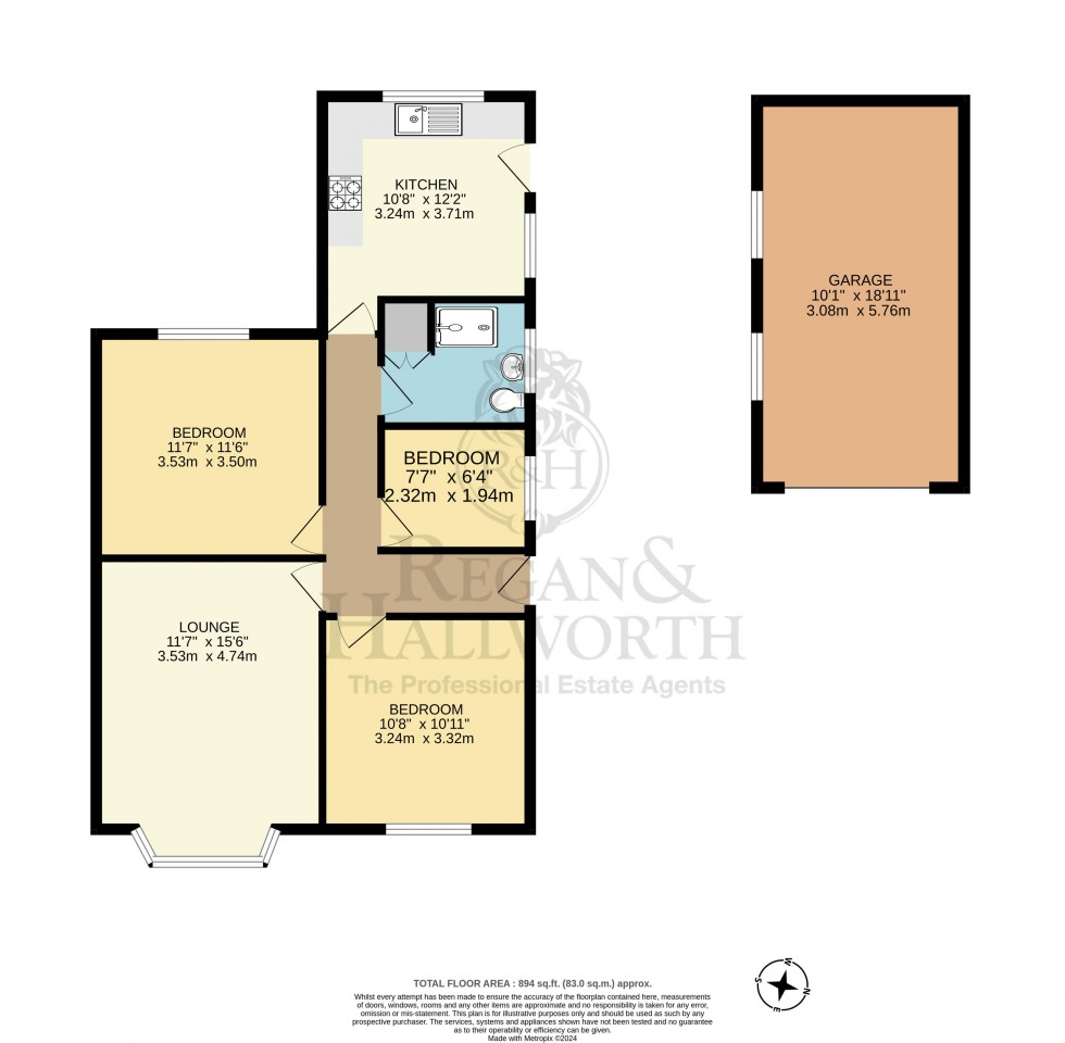 Floorplan for Elm Avenue, Standish, WN6 0ED