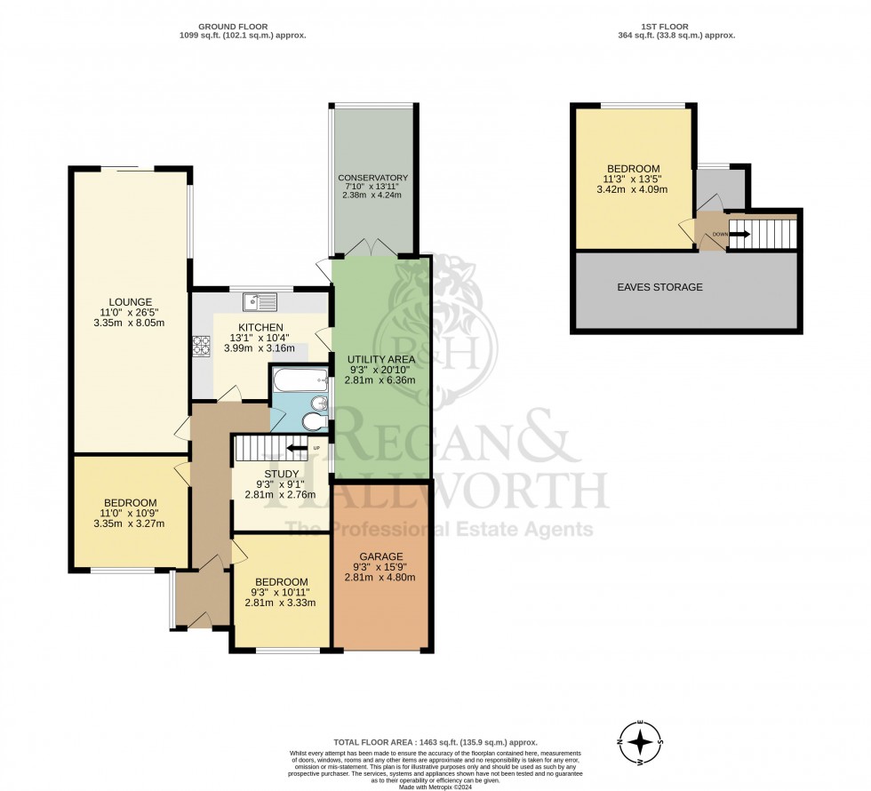 Floorplan for Rivington Drive, Upholland, WN8 0HB