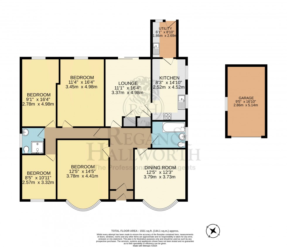 Floorplan for Wigan Lane, Whitley, WN1 2RD