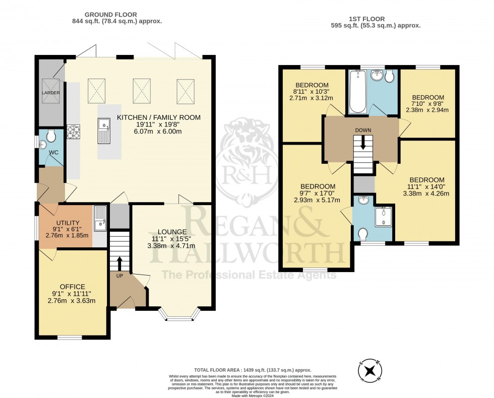 Floorplan for Cranborne Close, Standish, WN6 0RS