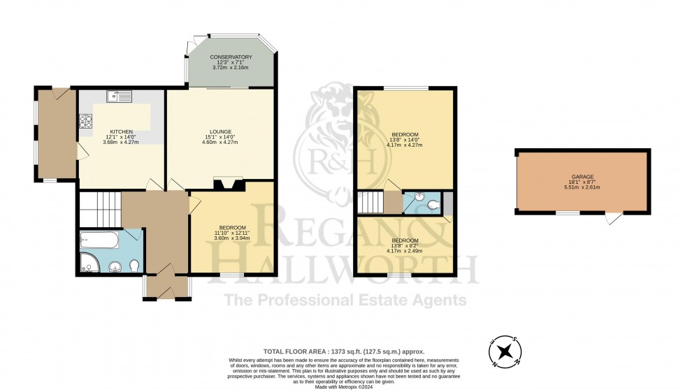 Floorplan for Douglas Bank Drive, Springfield, WN6 7NH