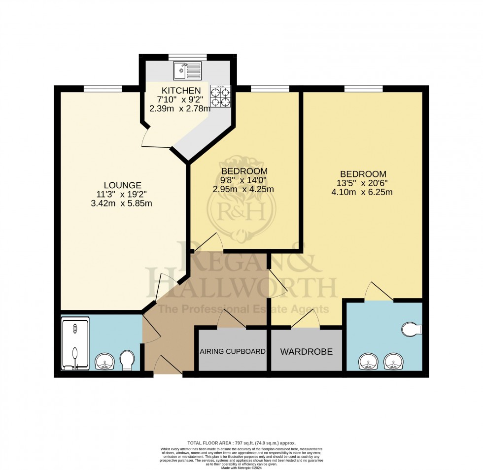 Floorplan for Wellington Place, Standish, WN6 0FH