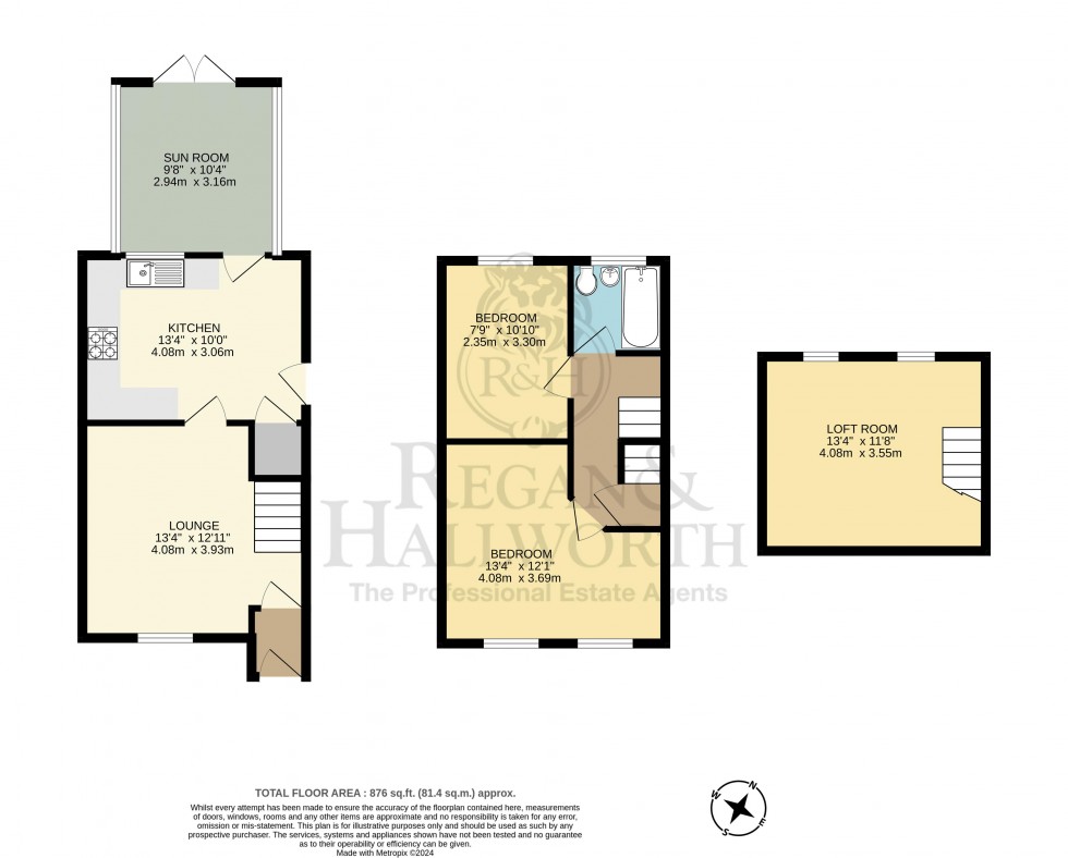 Floorplan for Glenbranter Avenue, Ince, WN2 2JL