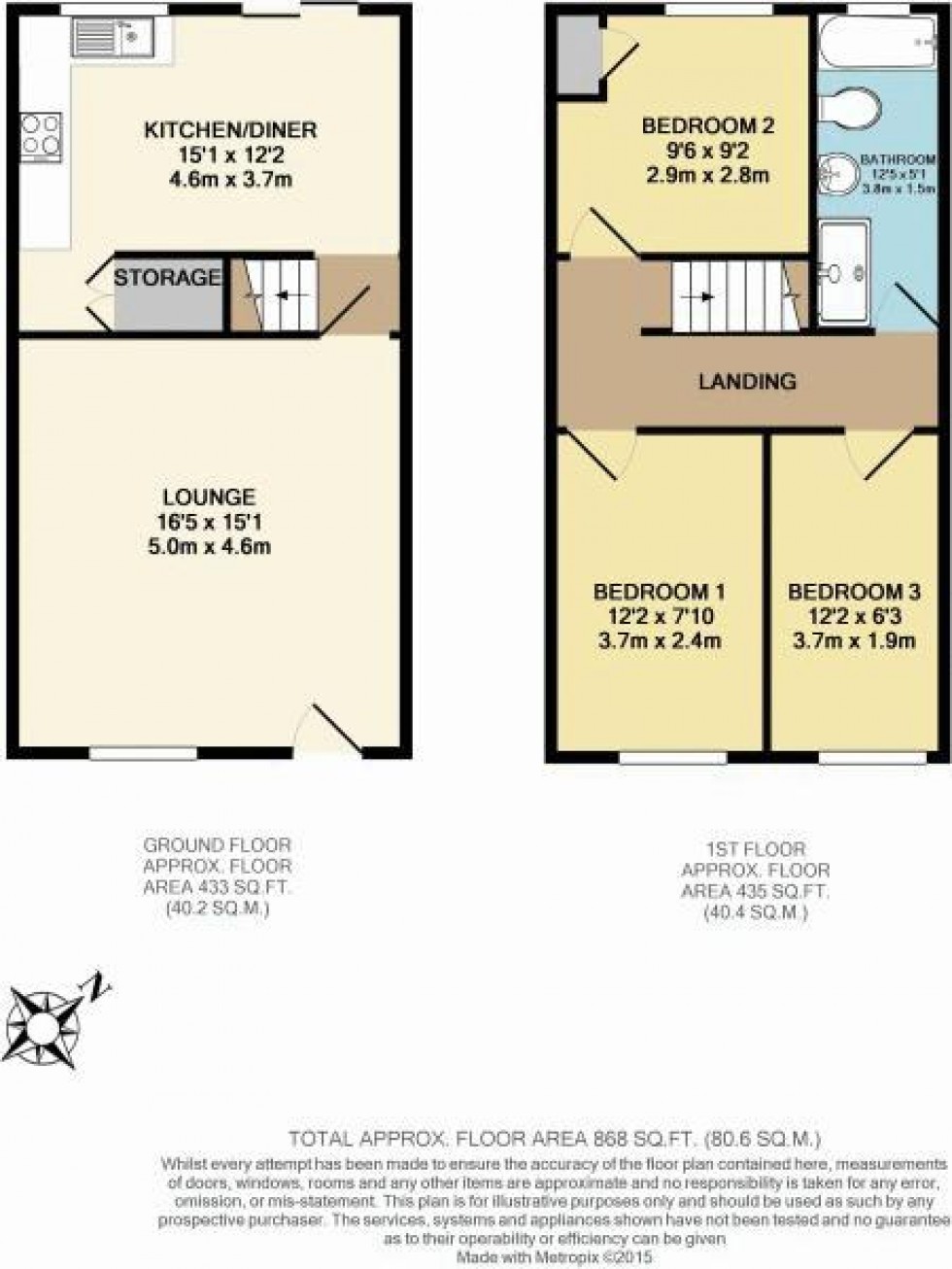 Floorplan for Rylands Street, Springfield, WN6 7BL