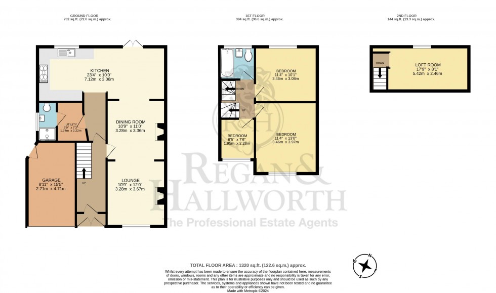 Floorplan for Back Lane, Appley Bridge, WN6 9LH