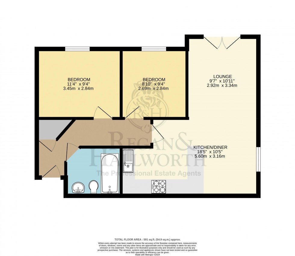 Floorplan for Cunningham Court, St. Helens, WA10 4GA