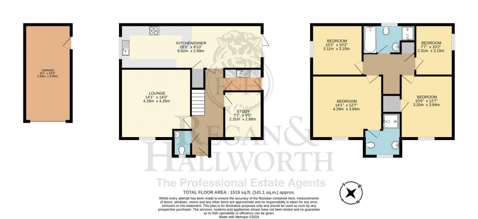 Floorplan for Hesketh Avenue, St Peter's Park, Mawdesley, L40 3AA