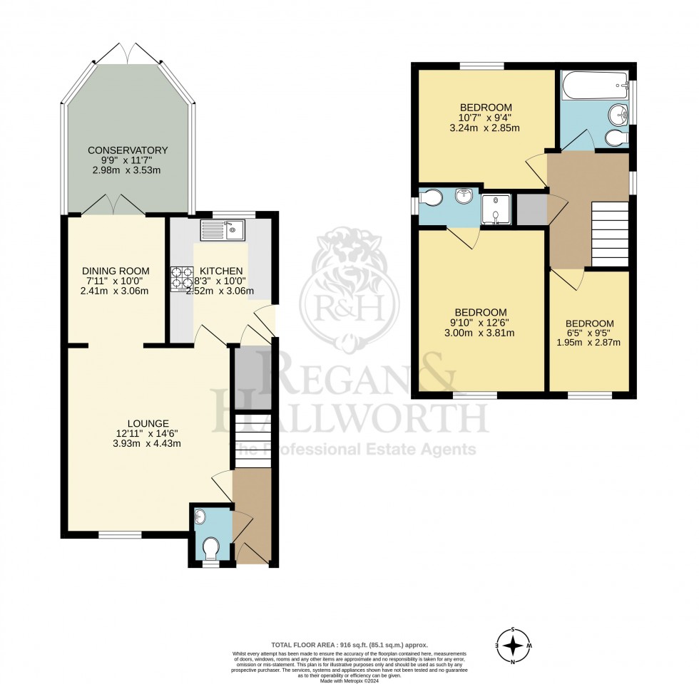 Floorplan for Ancroft Drive, Hindley, WN2 3ST