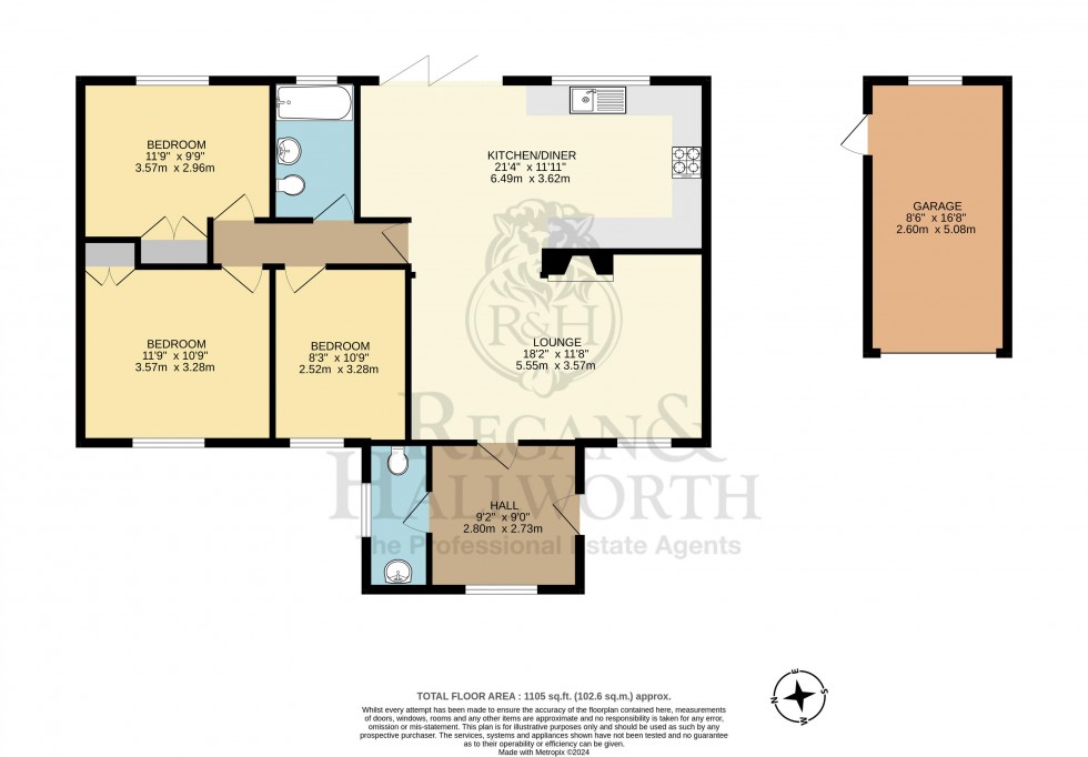 Floorplan for Westerley, Chorley Road, Parbold, WN8 7AN