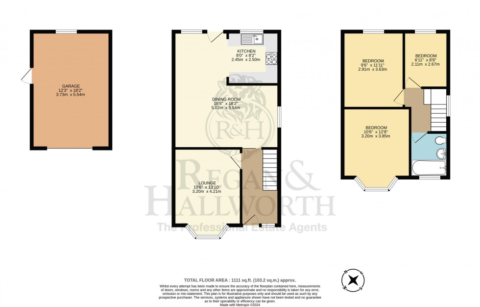 Floorplan for Hillside Close, Billinge, Wigan, WN5 7PJ