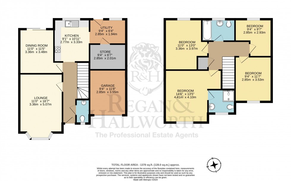 Floorplan for Hunters Chase, Billinge, WN5 7HZ