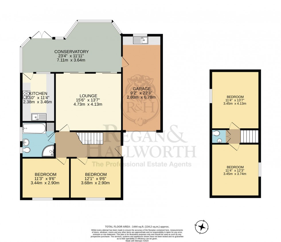 Floorplan for Oakwood Avenue, Ashton-In-Makerfield, WN4 9NT