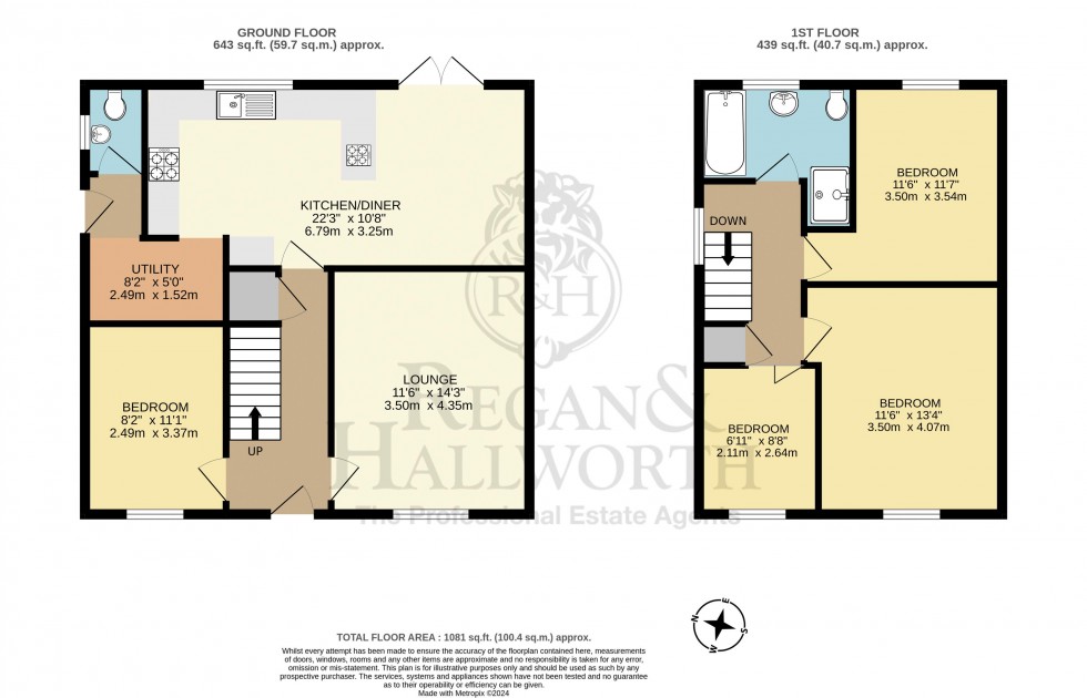 Floorplan for Woolton Close, Ashton-in-Makerfield, WN4 0LT