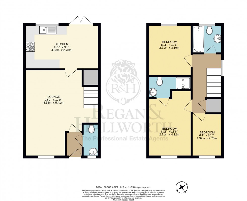 Floorplan for Wessex Drive, Ince, Wigan, WN3 4JJ