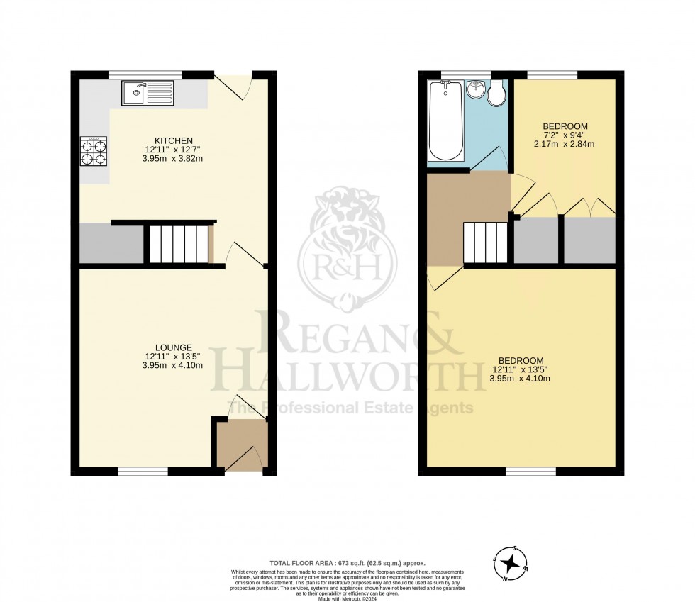 Floorplan for Land Street, Springfield, WN6 7DH