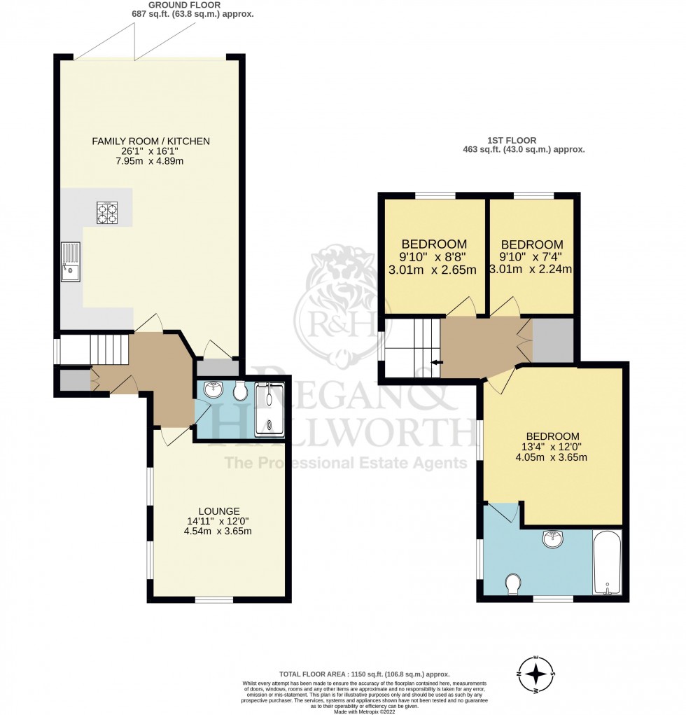 Floorplan for Hawthorn Cottage, Hawthorn Avenue, Standish, WN1 2ST