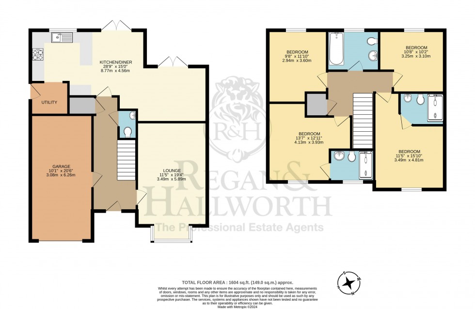 Floorplan for Almond Green Avenue, Standish, WN6 0ZG