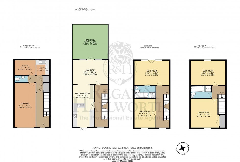 Floorplan for Gardinar Close, Standish, WN1 2UN