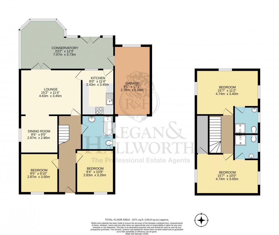 Floorplan for Old Hall Drive, Ashton-In-Makerfield, WN4 9NA