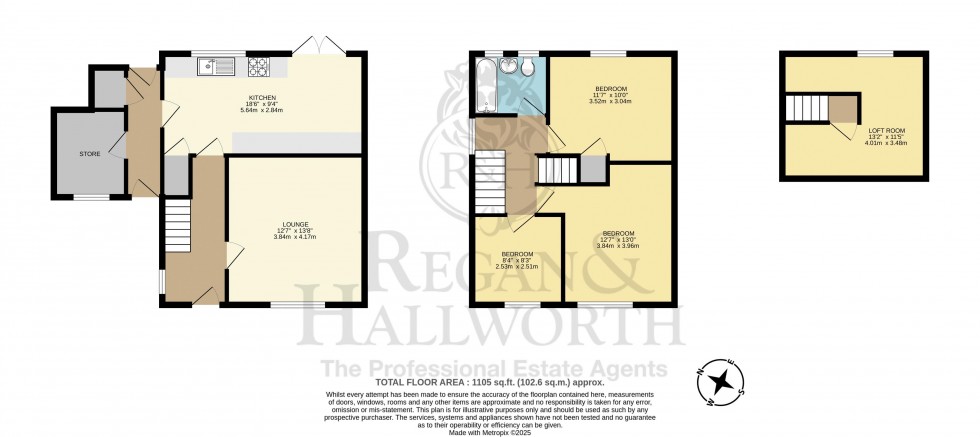 Floorplan for Ruskin Avenue, Goose Green, WN3 5LS