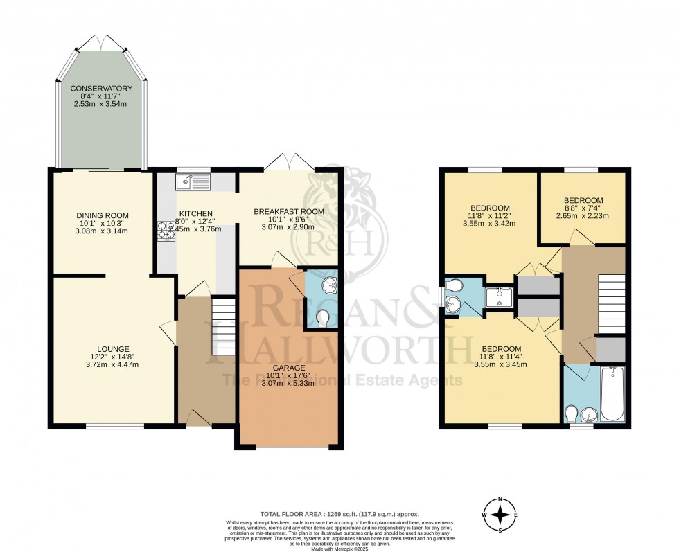 Floorplan for Dorstone Close, Hindley Green, WN2 4HY