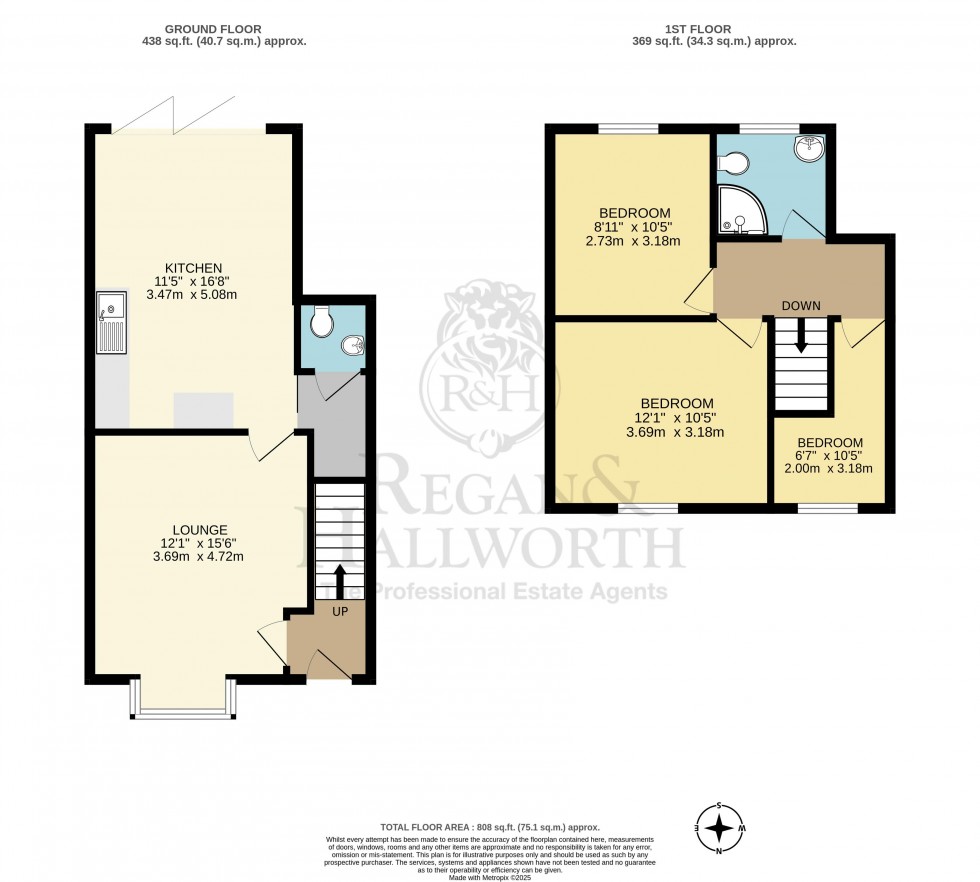 Floorplan for Neville Street, Platt Bridge, WN2 5BL