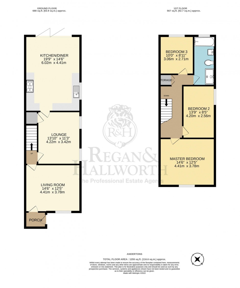 Floorplan for Andertons Mill, Mawdesley, L40 3TW