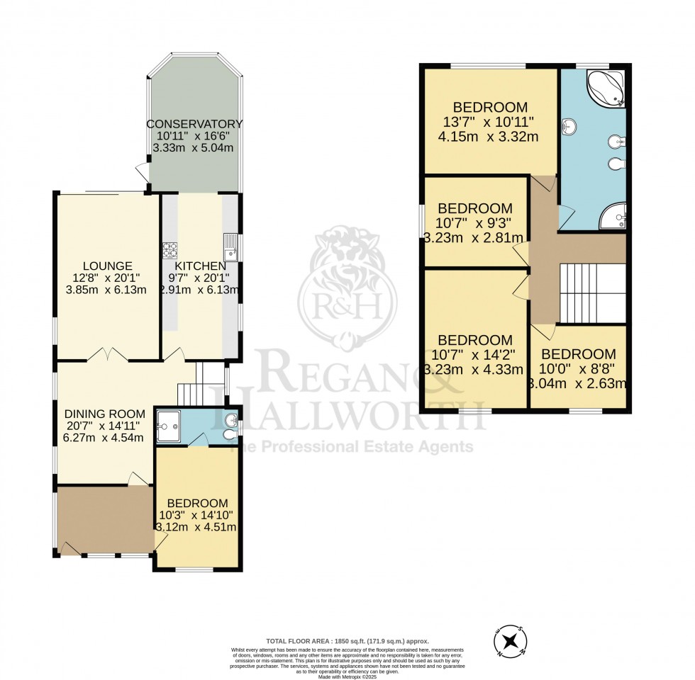 Floorplan for Southlands Avenue, Standish, WN6 0TT