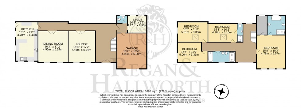 Floorplan for Holme House Barn, Doles Lane, Bretherton, PR26 9BA
