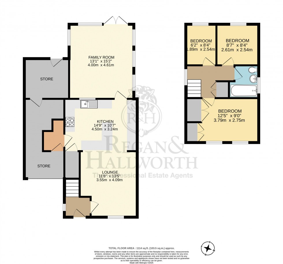 Floorplan for Lyefield Avenue, Whelley, Wigan, WN1 3UL