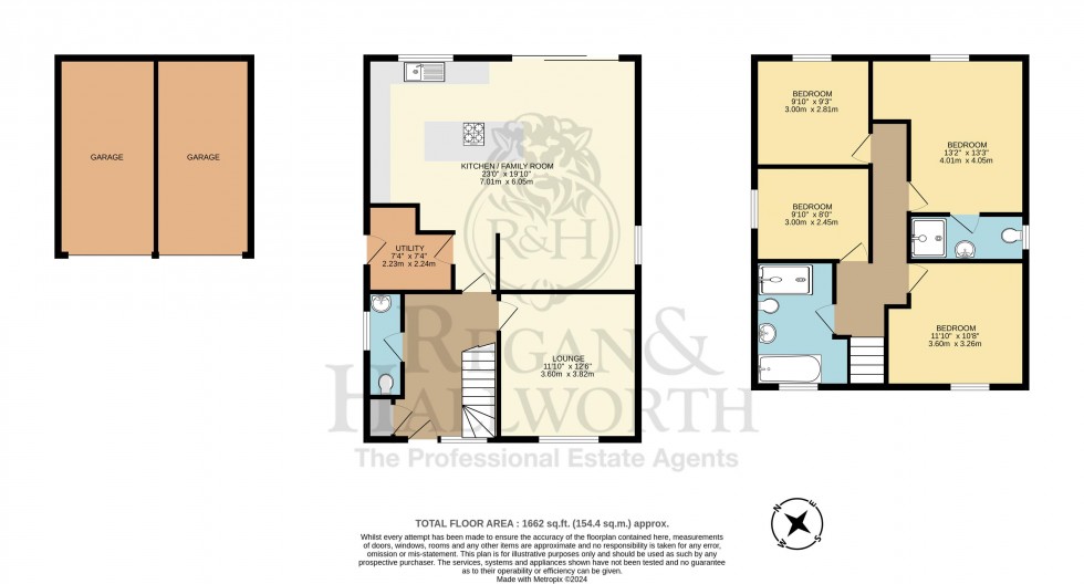 Floorplan for Lindley Drive, Parbold, WN8 7ED