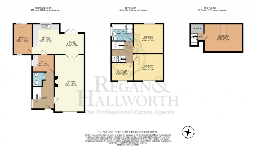 Floorplan for Woodlands Drive, Shevington, WN6 8HU