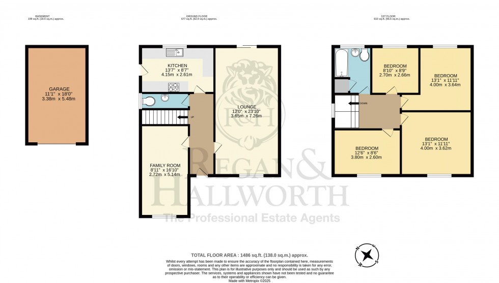 Floorplan for The Rise, Standish Lower Ground, WN6 8LL